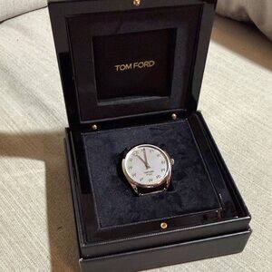 Tom Ford Elegant Silver and Black Watch